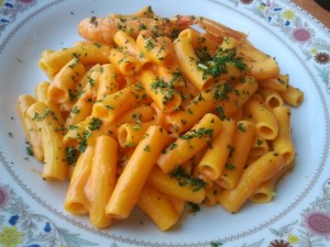 Rigatoni crema di scampi