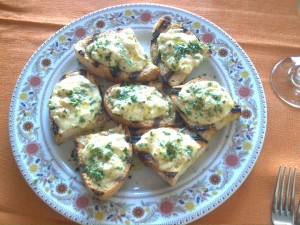 bruschette con baccalà alla vicentina